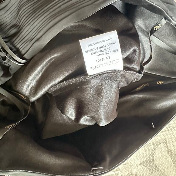 Sue Wong Vintage Y2K Nocturne Bead and Ribbon Embroidered Strapless Dress Size 6 - Picture 9 of 12